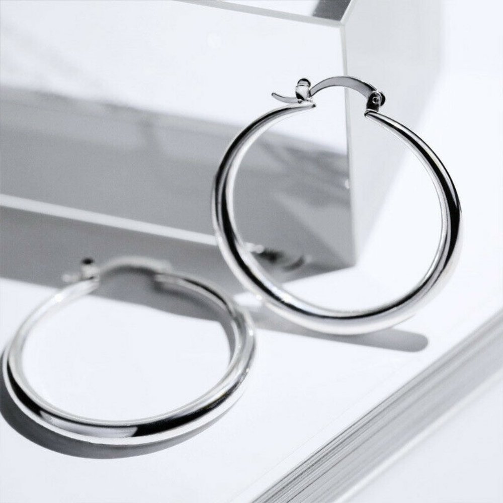 925 Sterling Silver Hoop Earrings